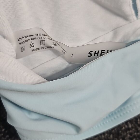 Shein Light Blue Bikini Top and Bottom Large L - Picture 7 of 9